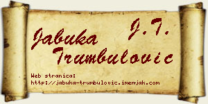 Jabuka Trumbulović vizit kartica